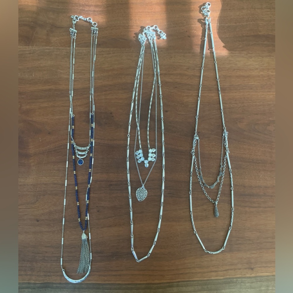 Bundle of three long Lucky Brand necklaces